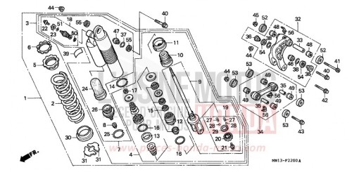 KISSEN, HINTEN XR600RW de 1998